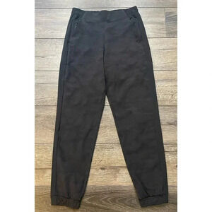 Athleta Brooklyn Texture Jogger Pants Black Print Size 4